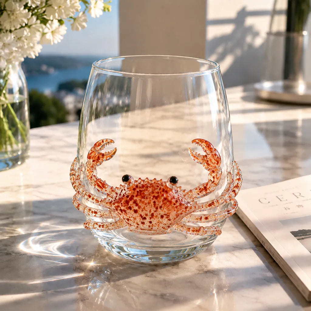 šArtisanal Blue Ringed Octopus Glassware