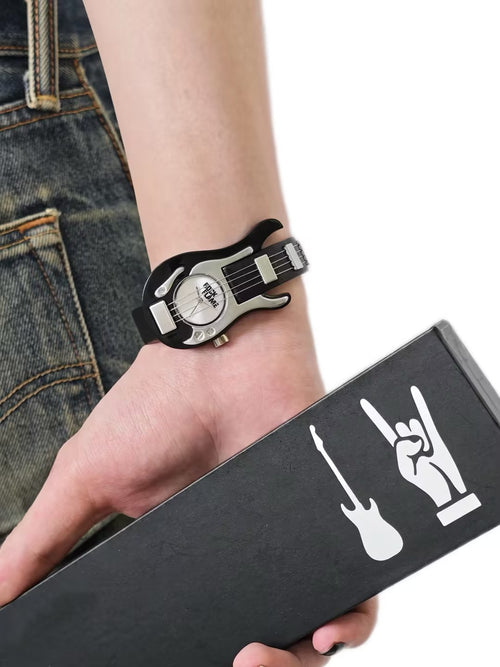 Vintage Punk Rock Leather Strap Wrist Watch
