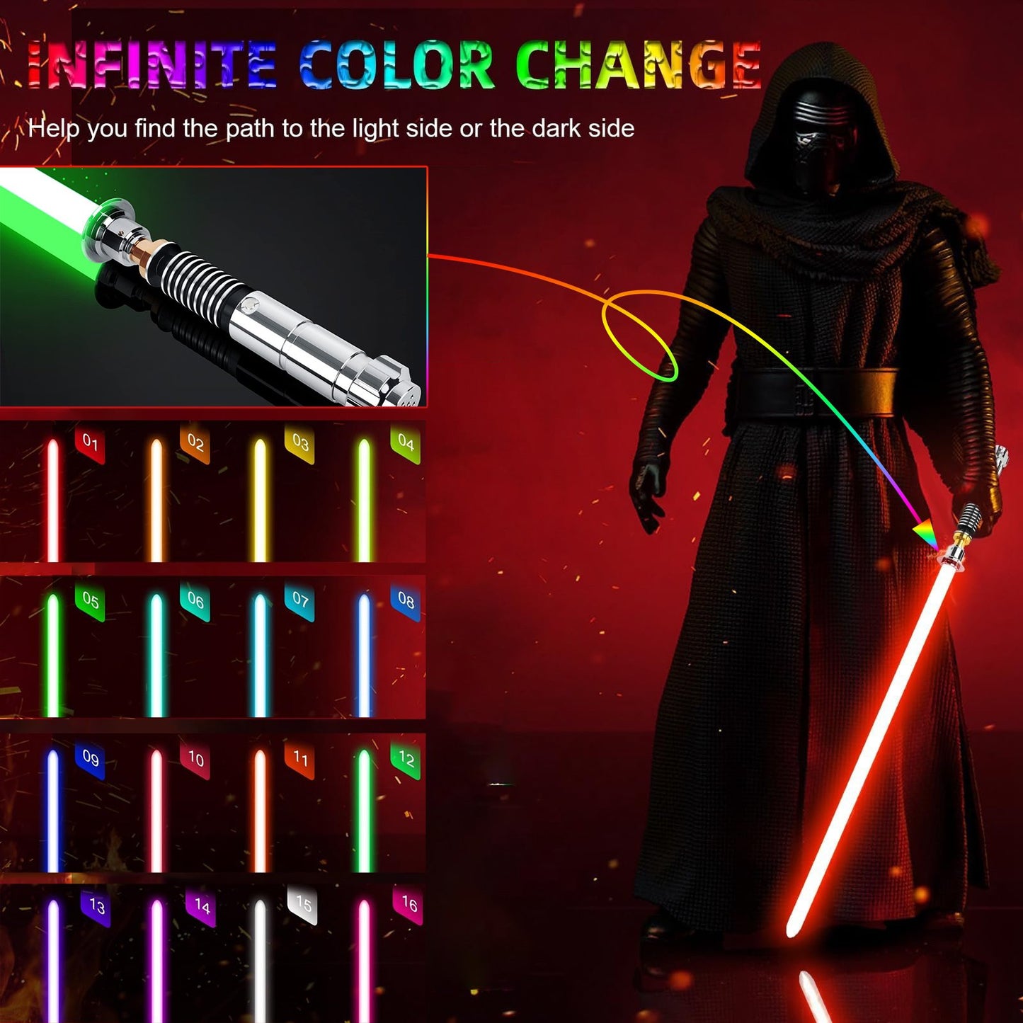 Legendary Luke Skywalker RGB Lightsaber – Motion-Activated with Infinite Colors