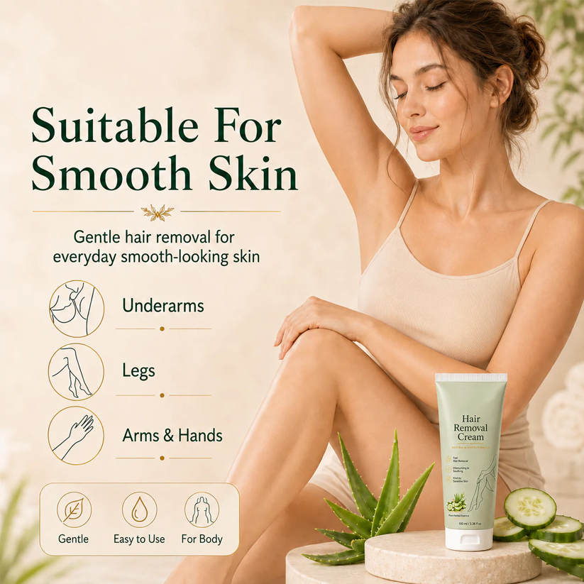Ahlwo Painless Depilatory Cream – No Razor Bumps, No Harsh Odor