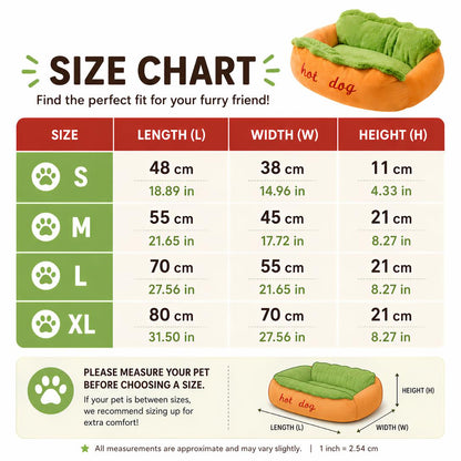 Hot Dog Bun Pet Bed