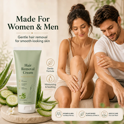 Ahlwo Painless Depilatory Cream – No Razor Bumps, No Harsh Odor