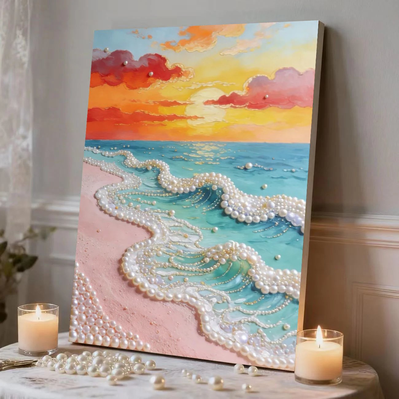 ✨ Create Stunning Pearl Art Easily | Relaxing DIY Gem Painting Wall Decor