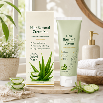 Ahlwo Painless Depilatory Cream – No Razor Bumps, No Harsh Odor
