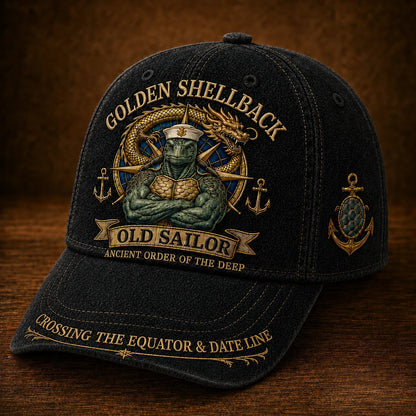 ⭐2026 Sale: Up to 49% OFF  ⚓🐢Golden Shellback Cap