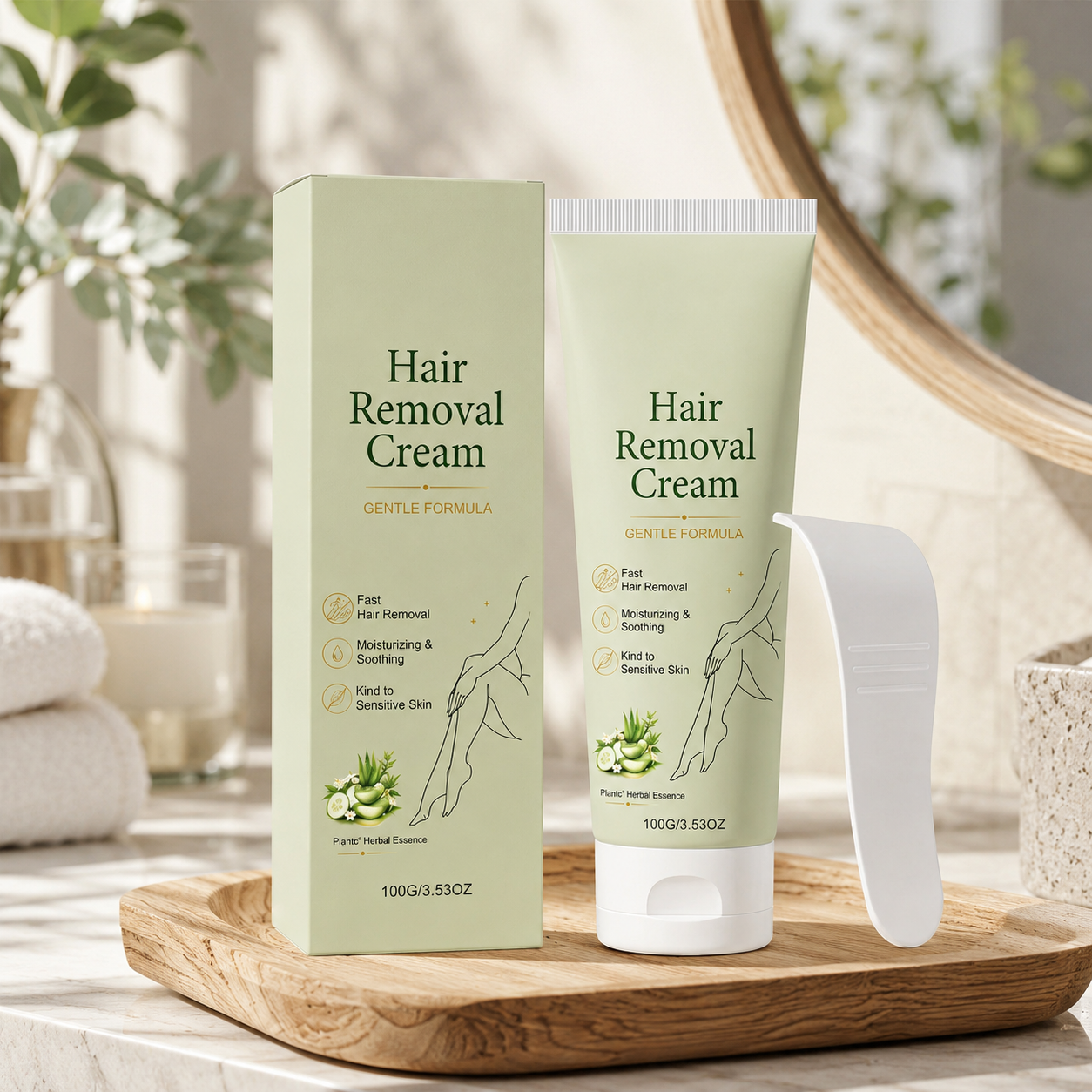 Ahlwo Painless Depilatory Cream – No Razor Bumps, No Harsh Odor