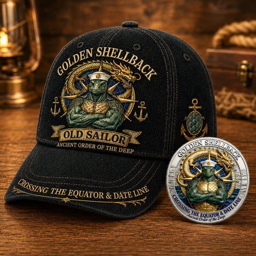 ⭐2026 Sale: Up to 49% OFF  ⚓🐢Golden Shellback Cap
