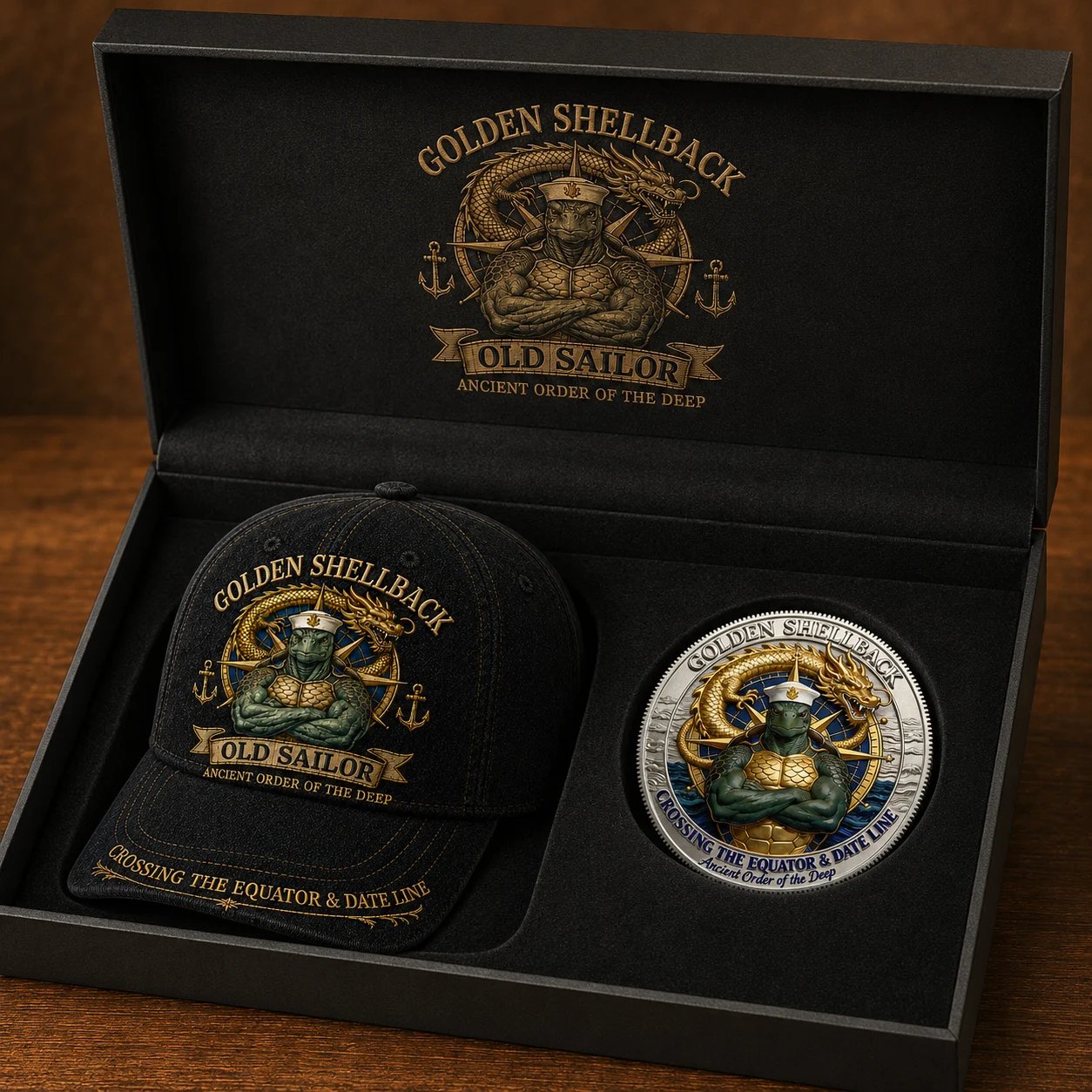 ⭐2026 Sale: Up to 49% OFF  ⚓🐢Golden Shellback Cap