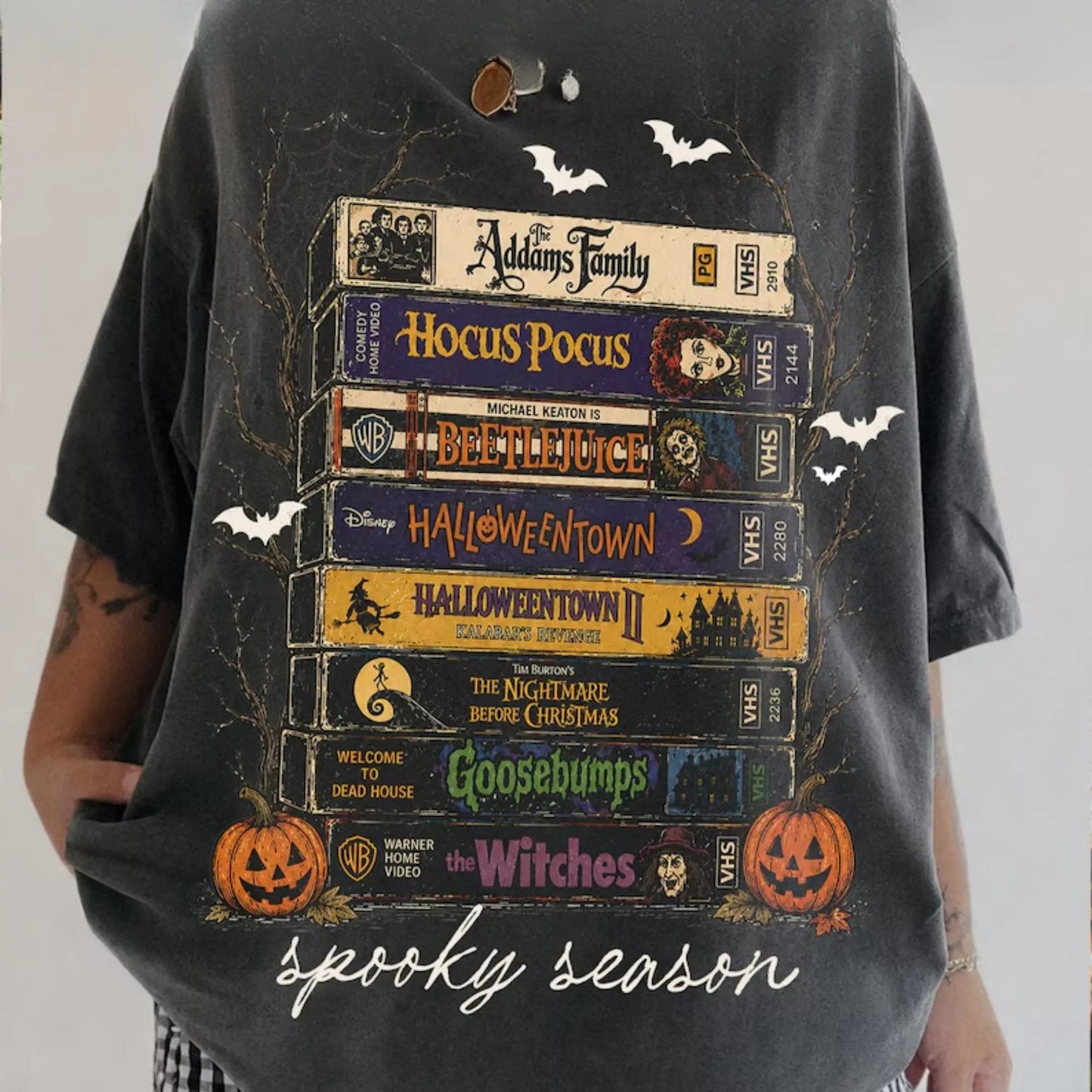 Vintage Halloween Movie Graphic Tee, Retro Spooky Season Shirt for Horror Fans