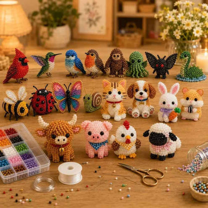 ✨Petite 3D Beaded Animal Kit – Cute, Relaxing & Giftable