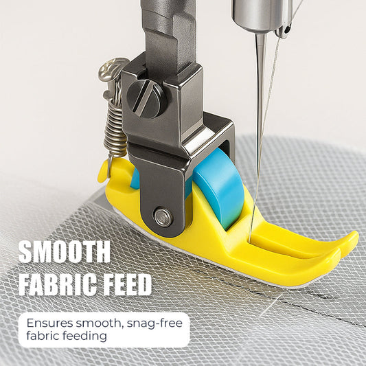 4 Pack Plastic Roller Presser Foot, Smooth Sewing For Multiple Fabrics