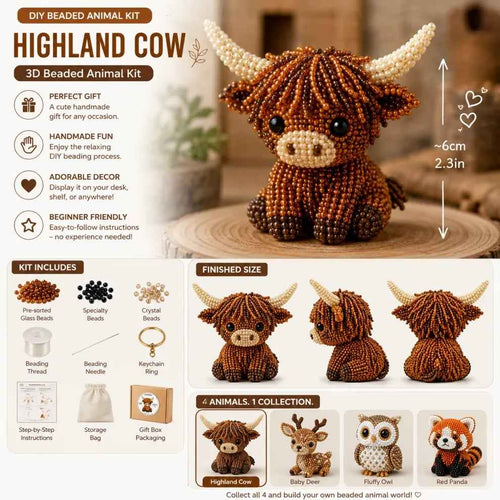 ✨Petite 3D Beaded Animal Kit – Cute, Relaxing & Giftable